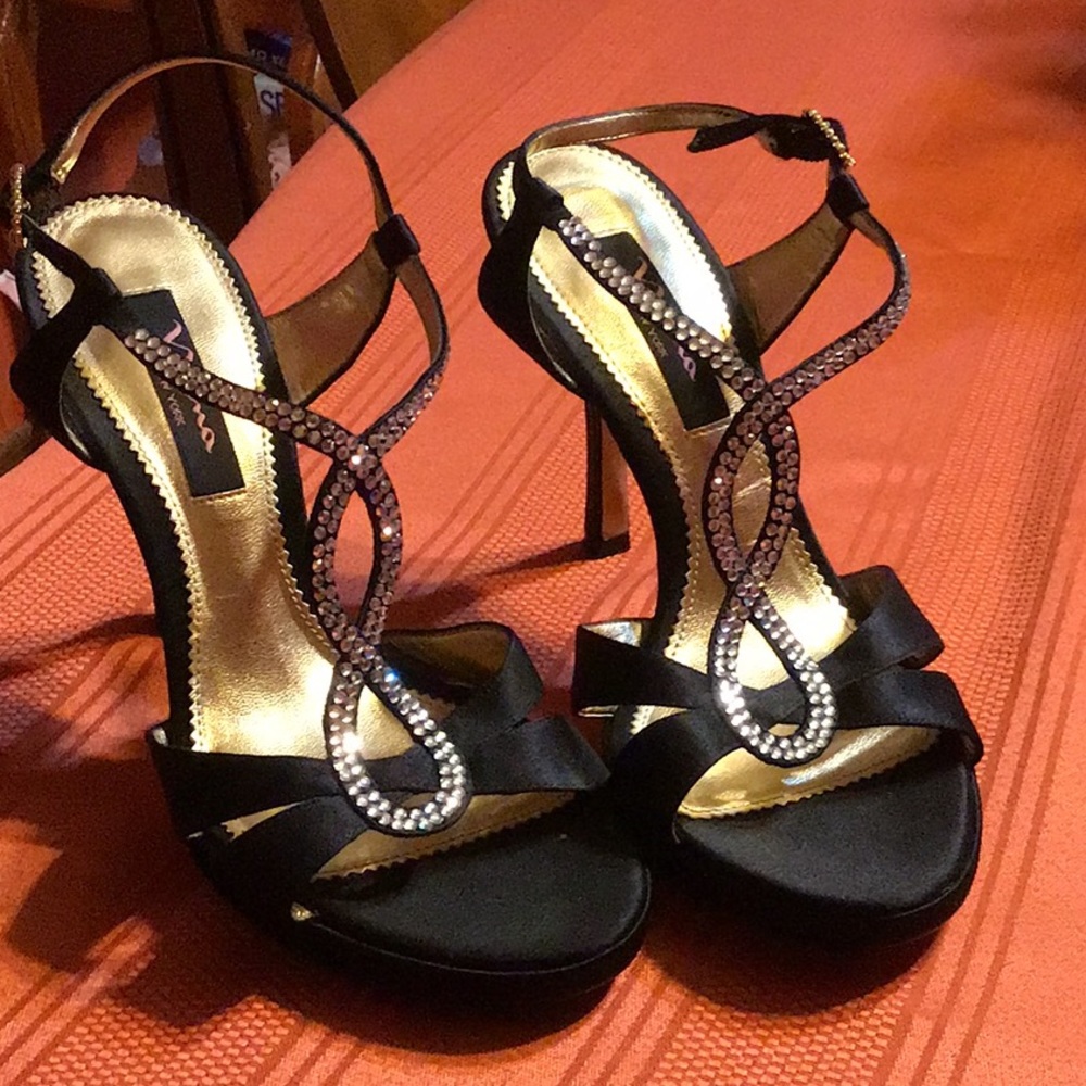 Nina shoes black rhinestone